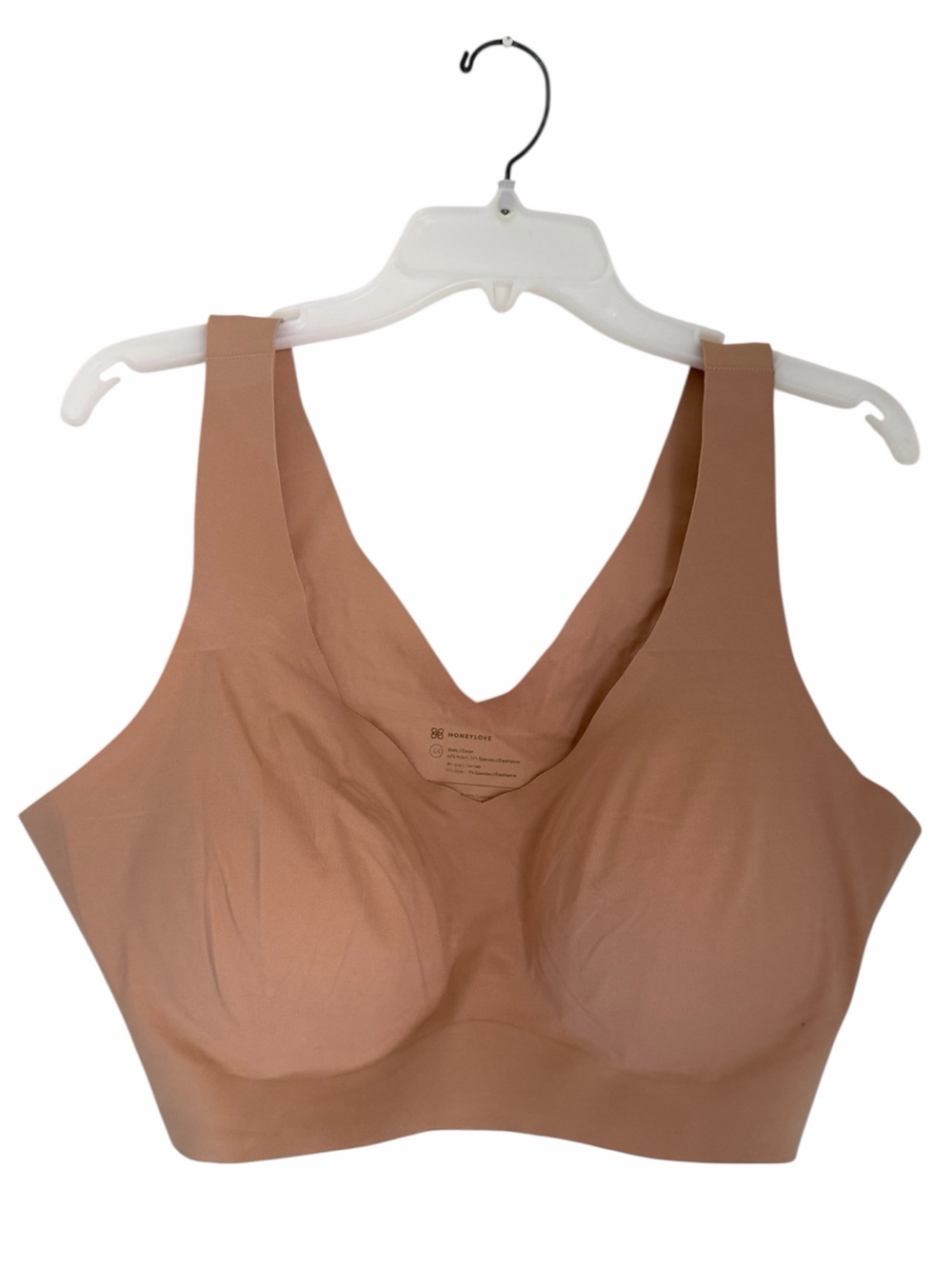 Honeylove  V-Neck Nude Seamless Wireless Bra Size 2X